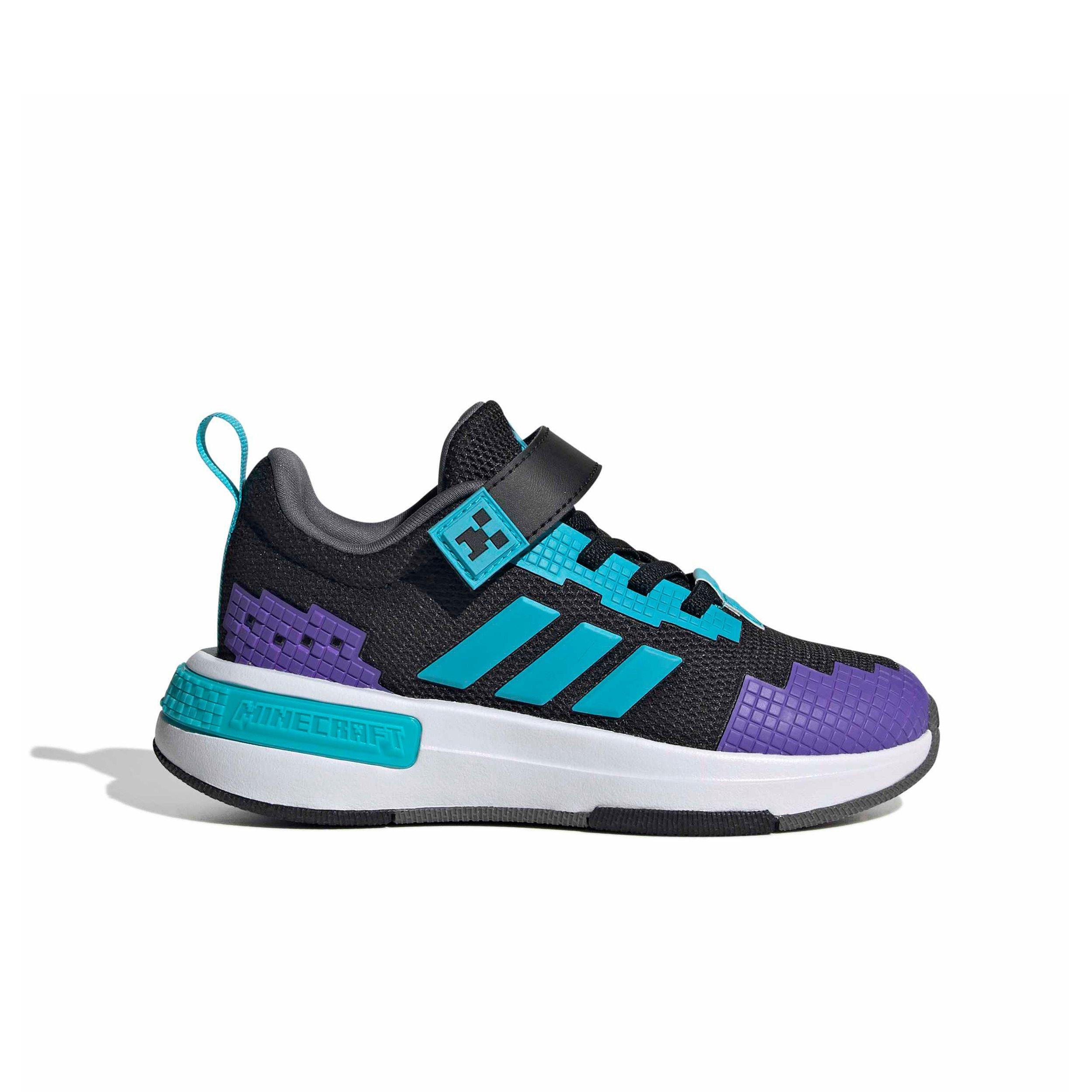 adidas Minecraft Pro "Core Black/Lucid Cyan/Ftwr White" Preschool Boys' Shoe - BLACK/CYAN/WHITE